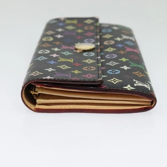 LOUIS VUITTON Multicolor Portefeiulle Sarah Long Wallet Black M60668 Auth 142359 - Picture 6 of 16